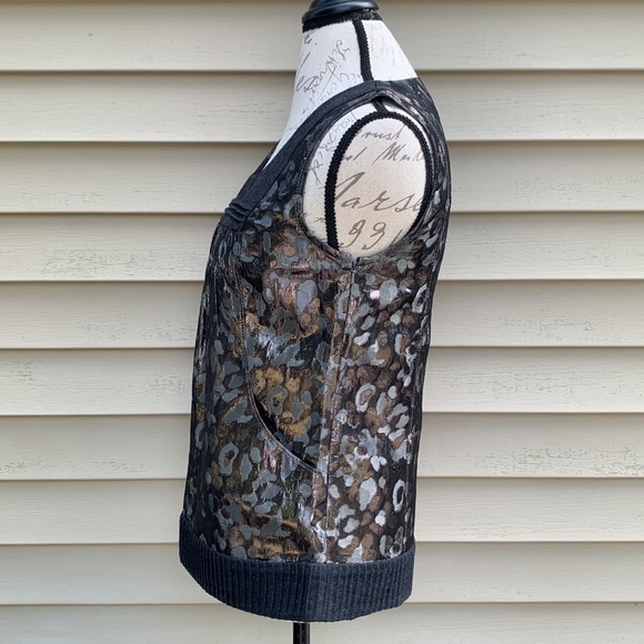 tory Burch Claire Metallic Cheetah Print Tank - Picture 8 of 16